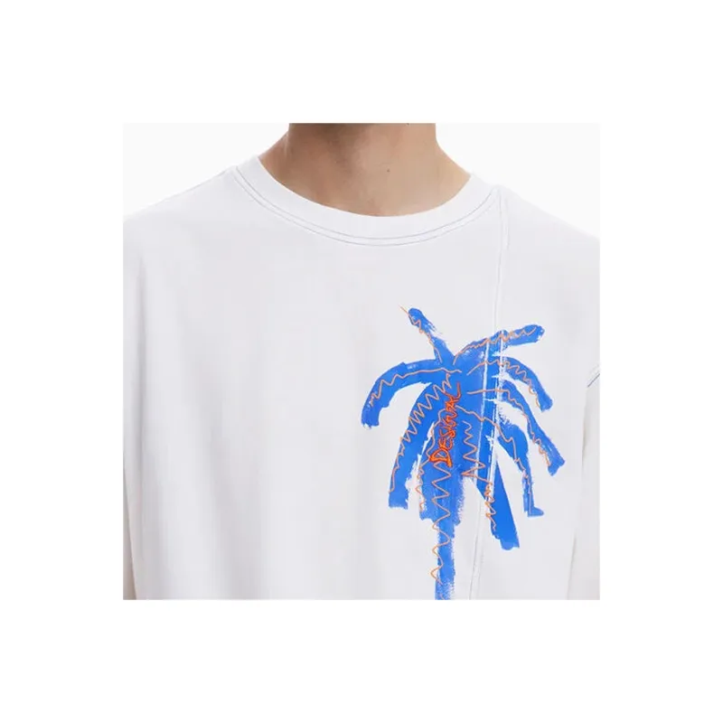 Desigual T Shirts Men Ecru-1