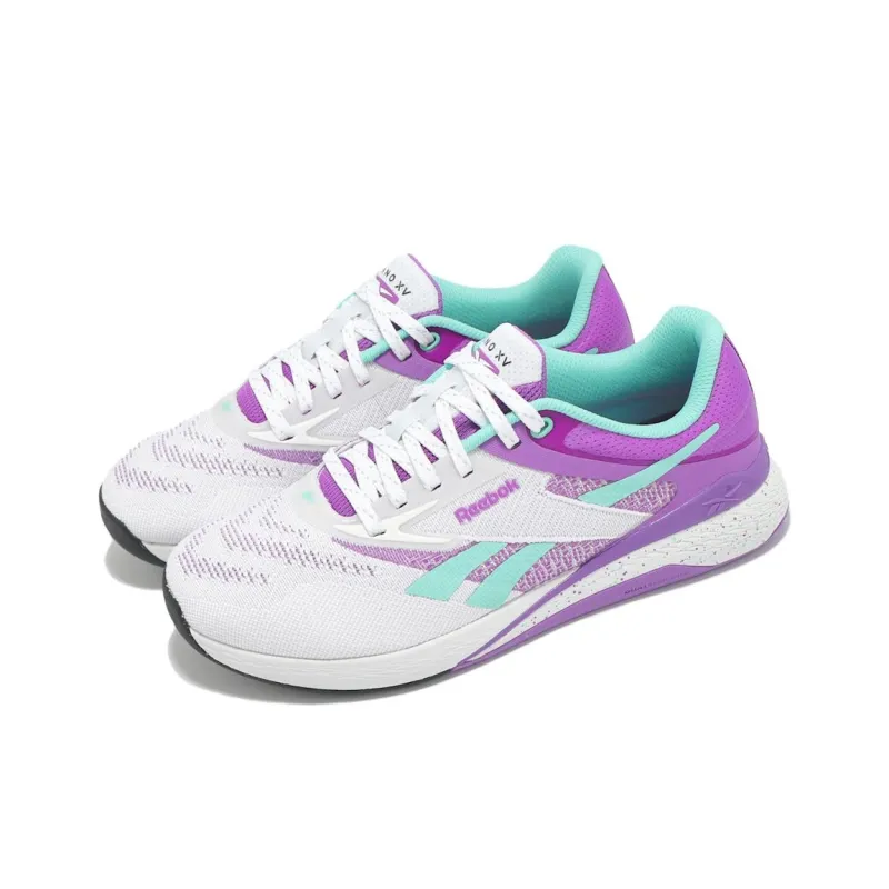 Reebok Nano X5 Abrasion Resistant Low Top Training Shoes Women's Purple White-2