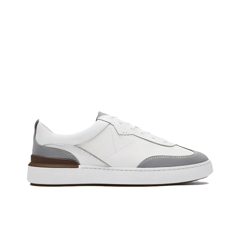 Clarks Courtlite Pure Abrasion Resistant Low Top Skateboard Shoes Men's Gray White-1
