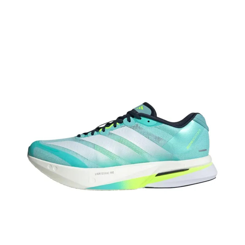 Adidas Adizero Boston 13 Breathable Low Top Running Shoes Men's Green-0