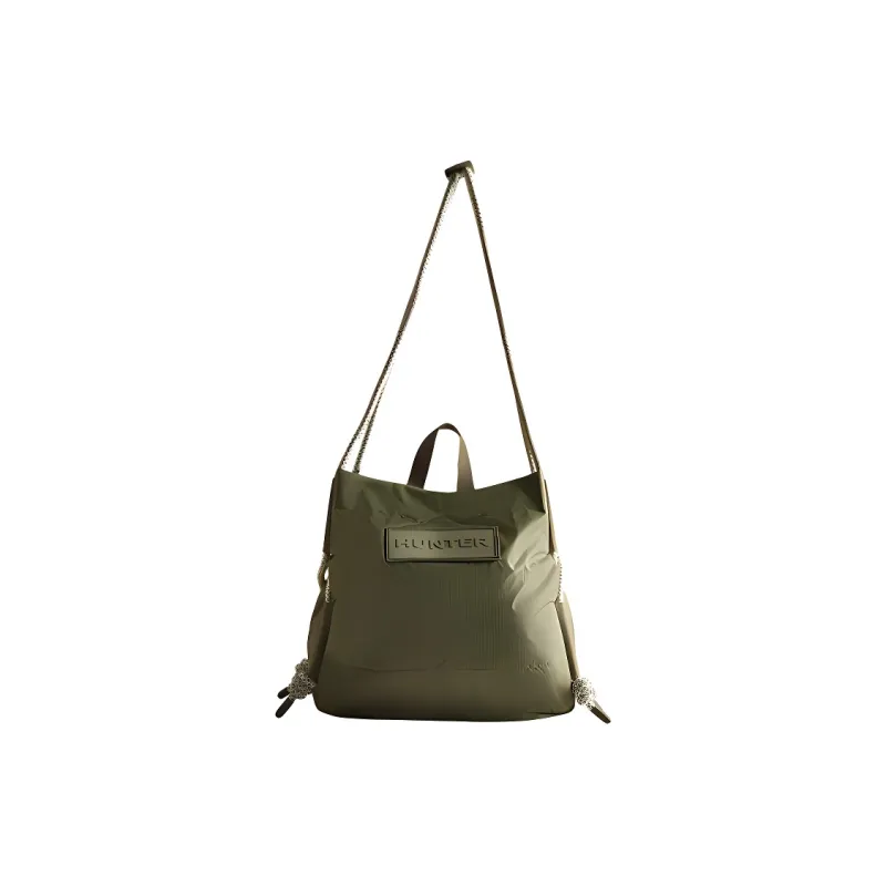 HUNTER Recycled Nylon Tote Bag, Shopping Bag, Shoulder Bag, Crossbody Bag, Handbag Unisex Bamboo Green-0
