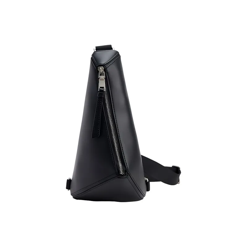 URBAN REVIVO Artificial Leather Sling Bag Regular Men's Black-0