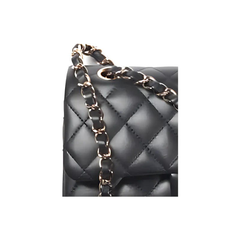 CHANEL Classic Flap CF Lambskin Shoulder Bag, Crossbody Bag Trumpets Women's Black-2