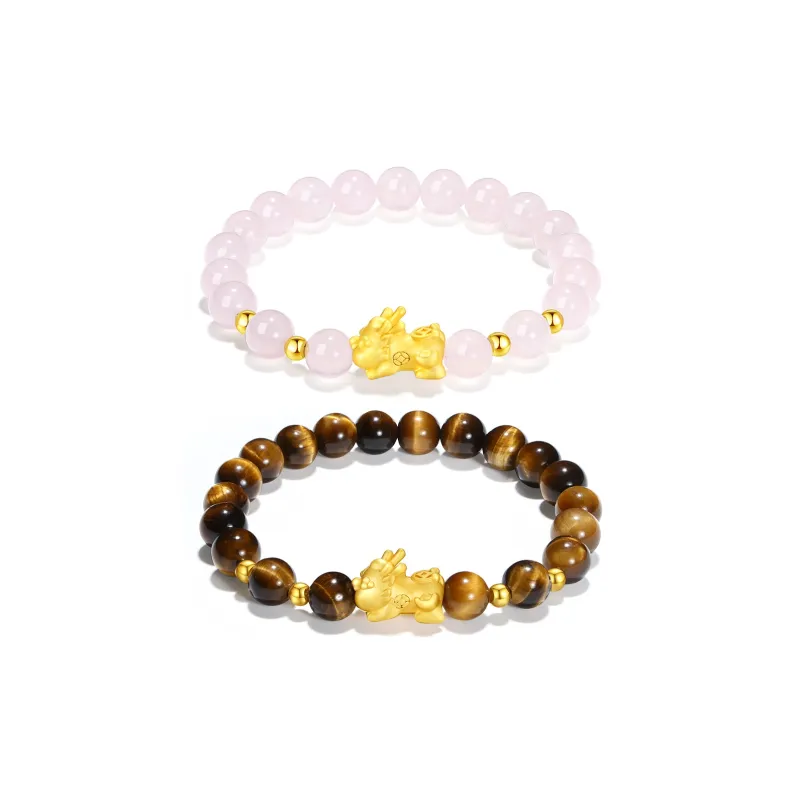 PUTUOSHANWENCHUANG Tiger's Eye Stone Jade Bracelets Unisex-4