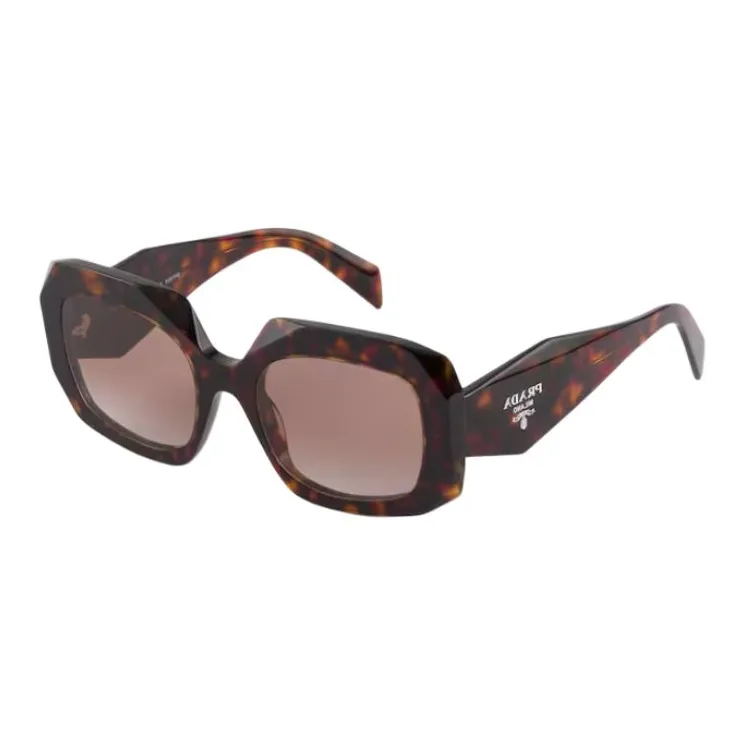PRADA Subject To Official Website Irregular Shape Sunglasses Unisex Tortoiseshell-0