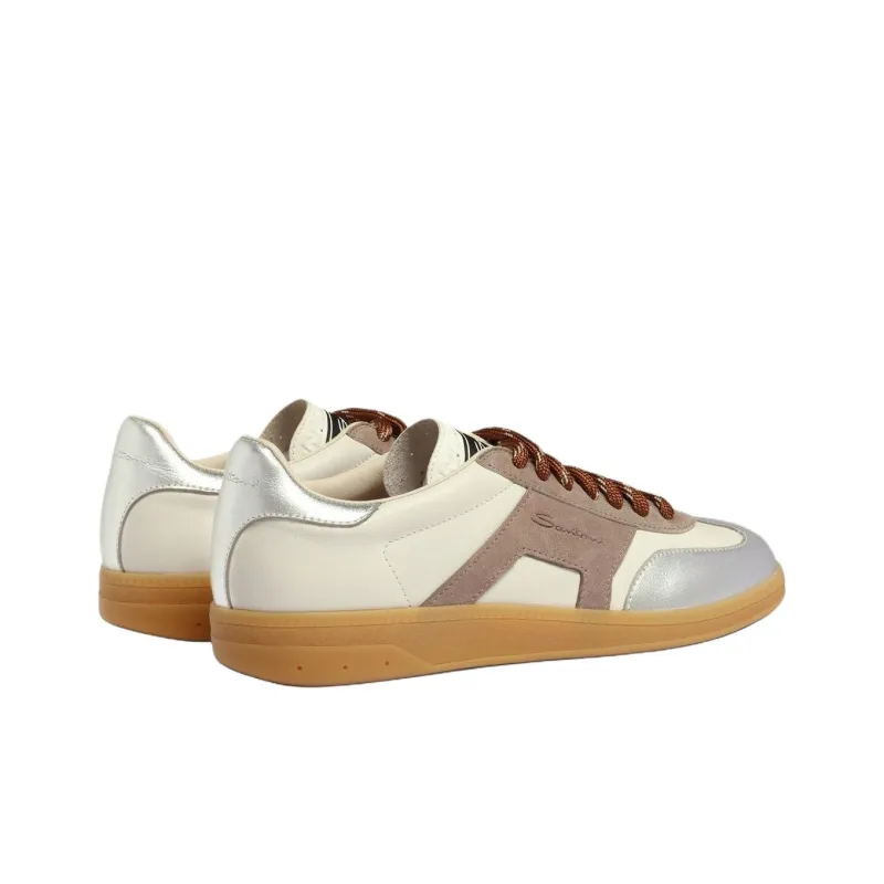 Santoni Dbs Oly Low Top Skateboard Shoes Women's Beige-3