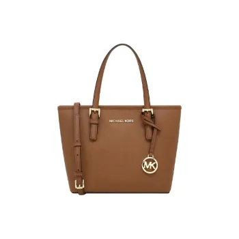 MICHAEL KORS Jet Set Leather Tote Bag Shopping Bag Shoulder Bags Handbags Small Size Women's Caramel Brown