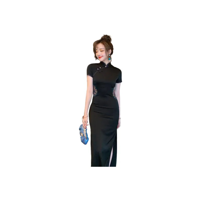 Mu Xiao Xin Cheongsams Women's Black-0