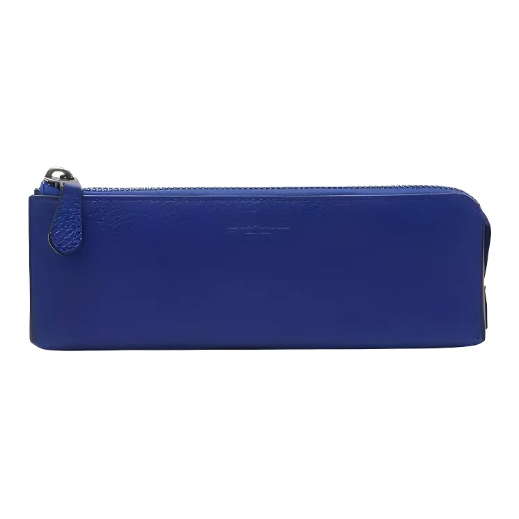 COACH Organizational Case Refined Pebble Leather Coin Purse Clutch Small Size Men's Royal Blue-4