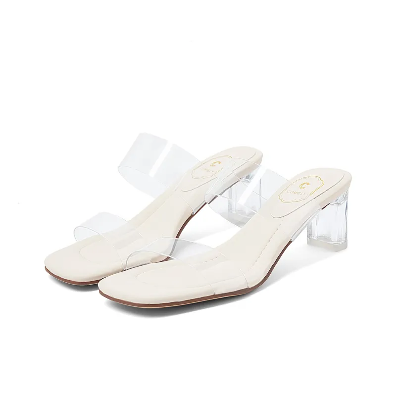 COMELY Slide Slippers Women's Ecru/Apricot-1