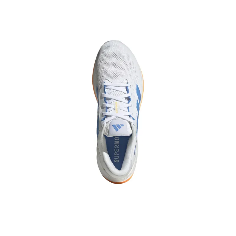 Adidas Supernova Rise 2 Abrasion Resistant Low Top Casual Running Shoes Men's White Blue-4