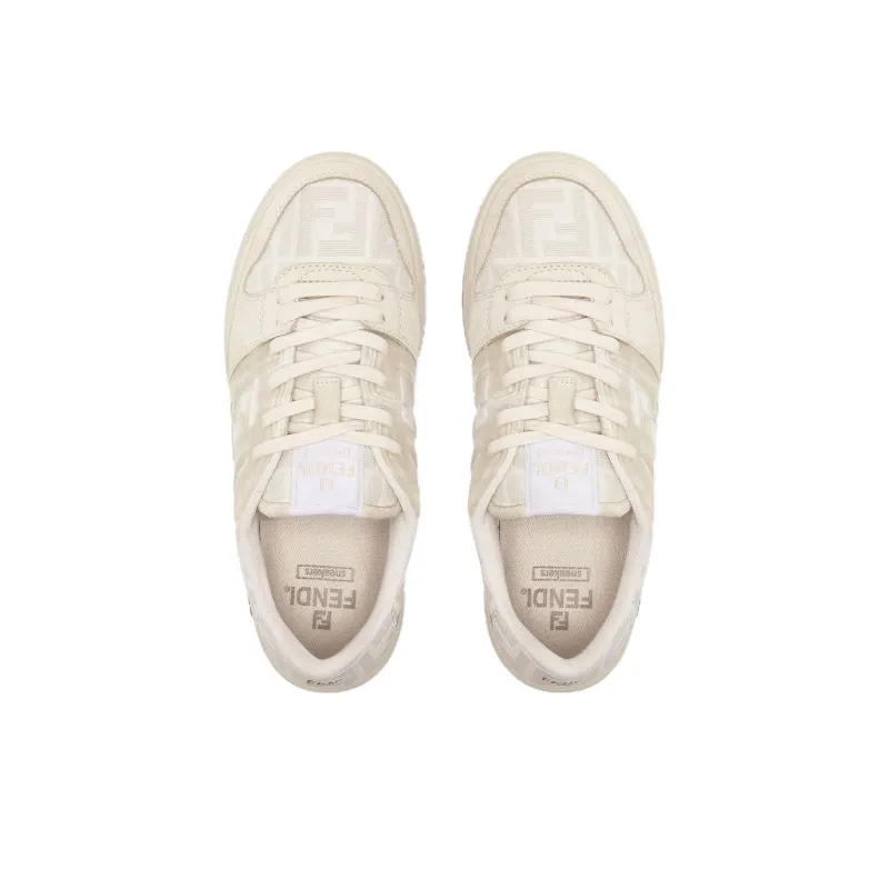 FENDI Match Low Top Skateboard Shoes Men's White-3