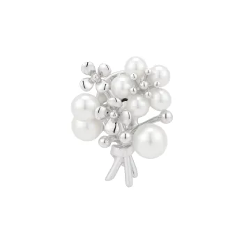 MIKIMOTO Pearl Brooches Women's Silver
