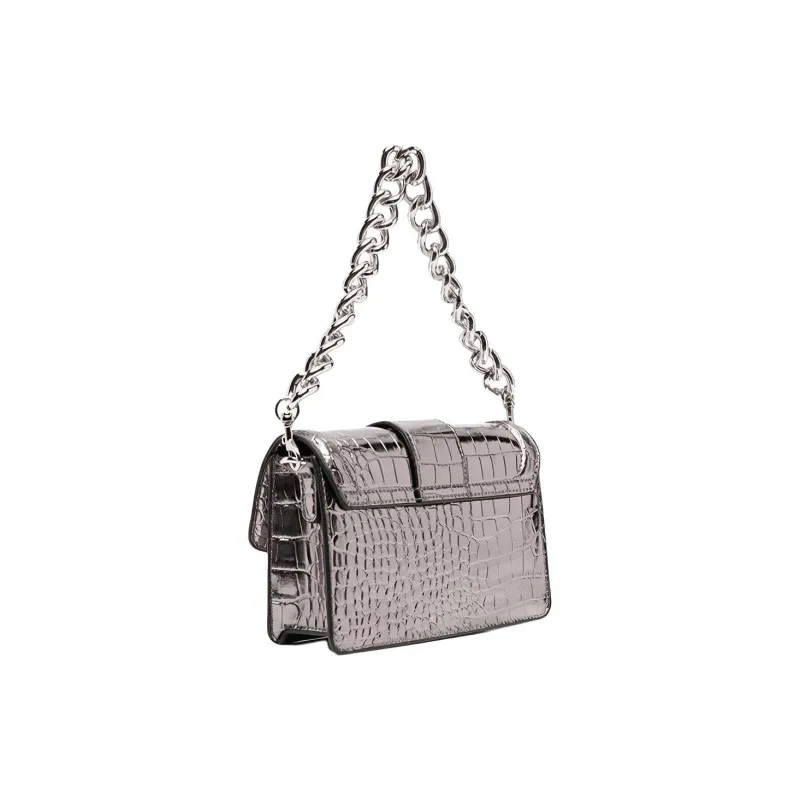 VERSACE JEANS COUTURE PU Shoulder Bag, Crossbody Bag, Handbag Women's Silver-3