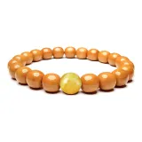 Monkey Head Beaded Bracelet with Beeswax Round Bead