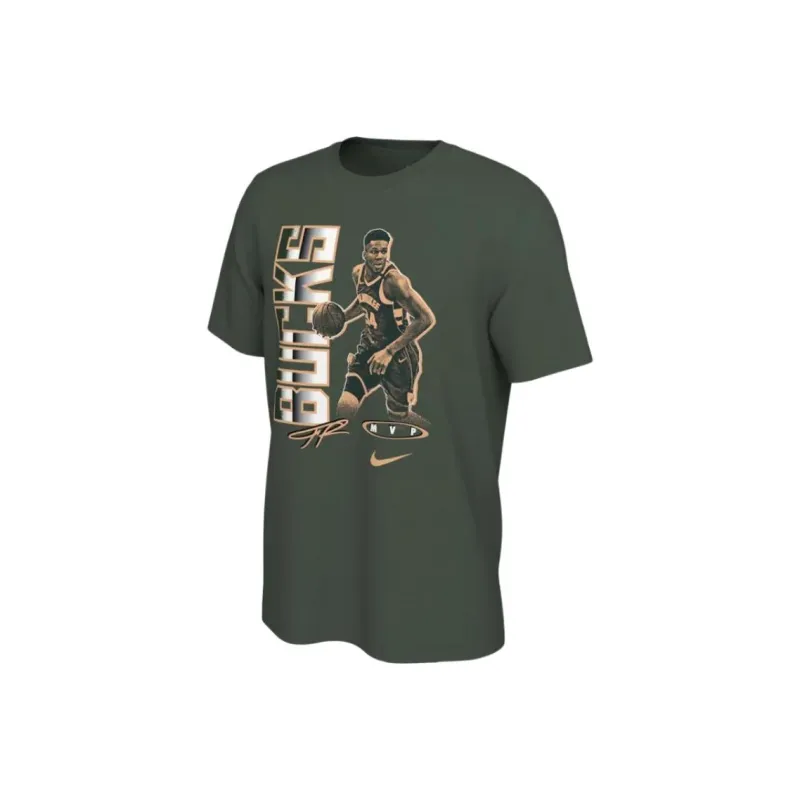 Nike Clothing T Shirts Men Olive Green-0
