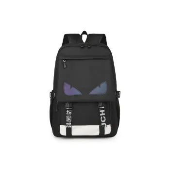 Kaka Tree Nylon Backpack Laptop Bag Black