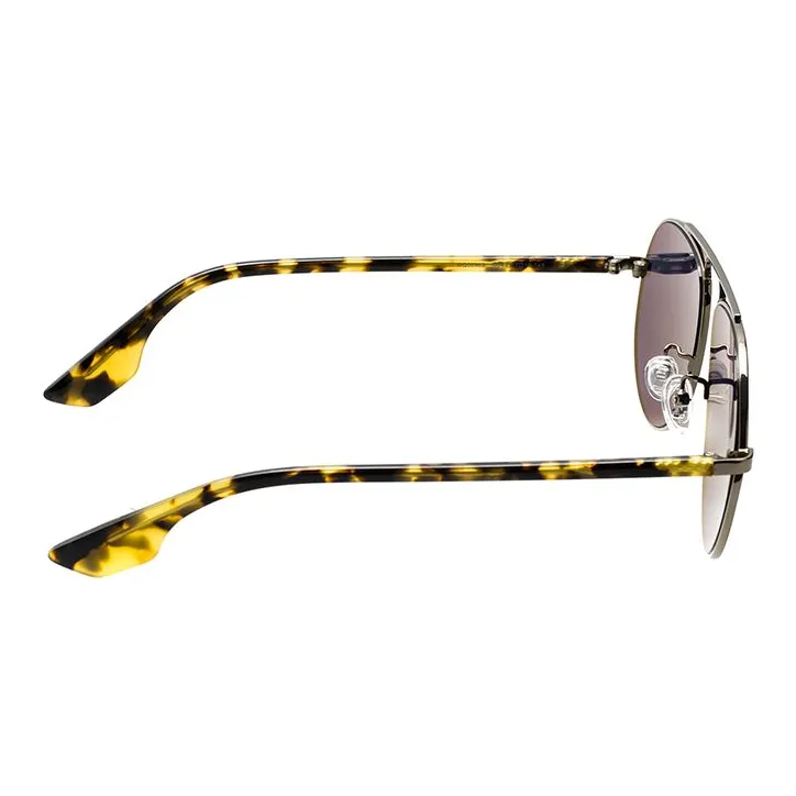 McQ Alexander McQueen Metal Aviator Sunglasses Unisex Yellow-1