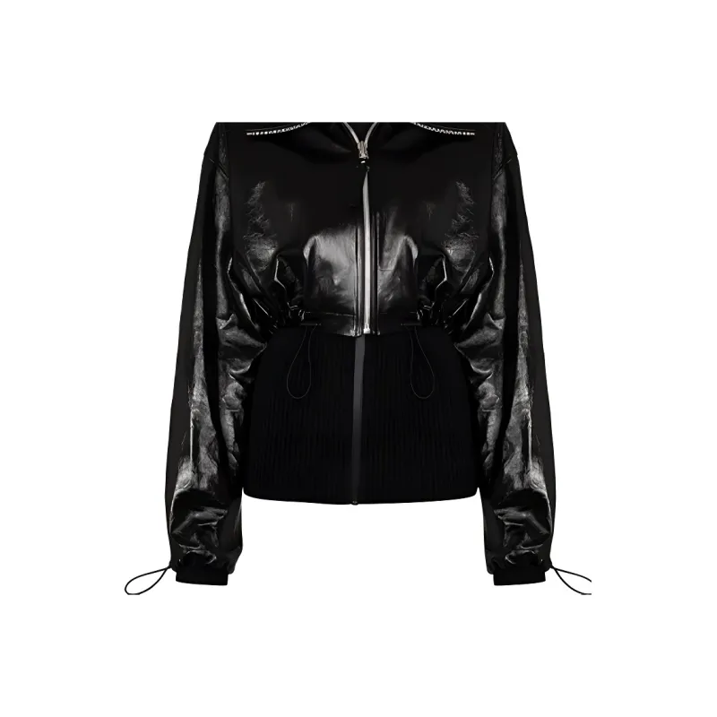 Bottega Veneta Leather Jackets Women's Black-4