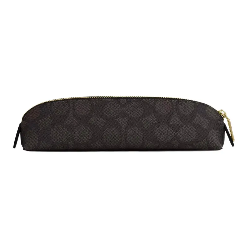 COACH Coated Canvas Travel Storage Bag Trumpets Unisex Walnut & Black-0