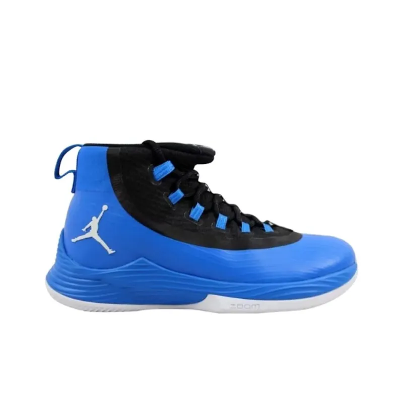 Jordan Ultra Fly 2 Abrasion Resistant Mid Top Vintage Basketball Shoes Men's Blue Black-1