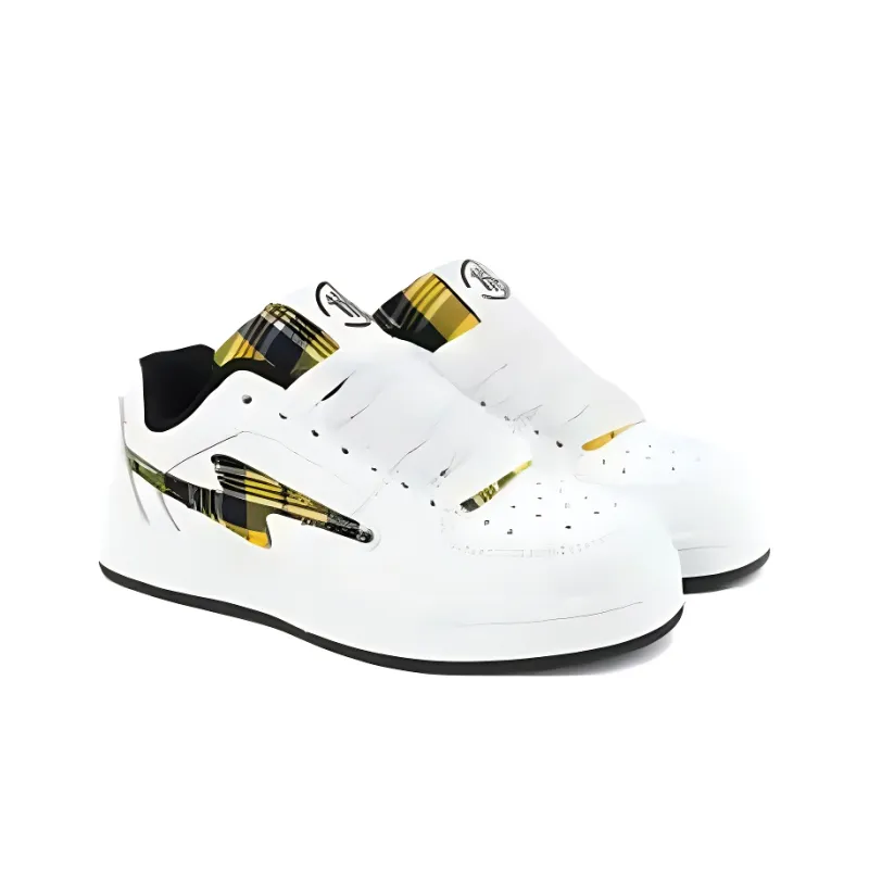 WJA Skateboard Shoes Unisex Low Top White-1