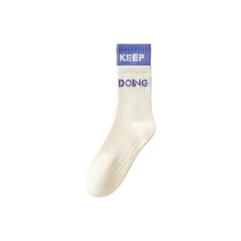 TLXT Mid Calf Socks Women's Anti Slip Silicone Sole Sports Pilates Floor Socks