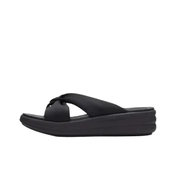 Clarks Rubber Sole Abrasion Resistant Flip Flops Women's Black