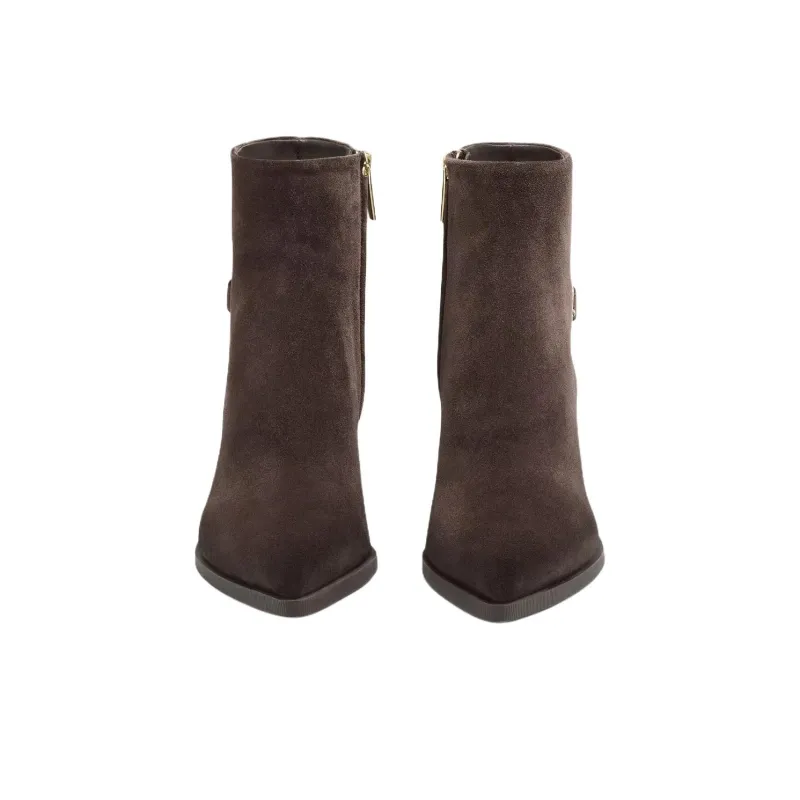 Santoni Ankle Boots 6.5cm Women's Dark Brown-4