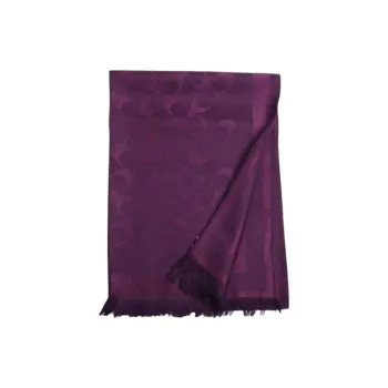 COACH Wool Shawls Unisex Purple