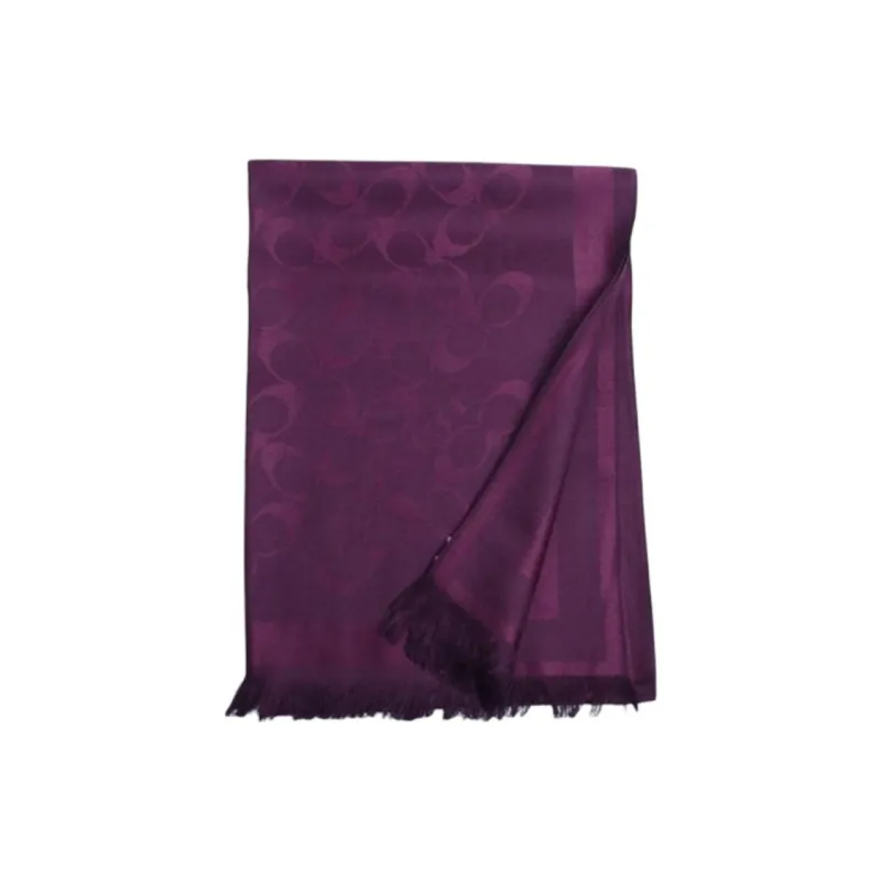 COACH Wool Shawls Unisex Purple-0