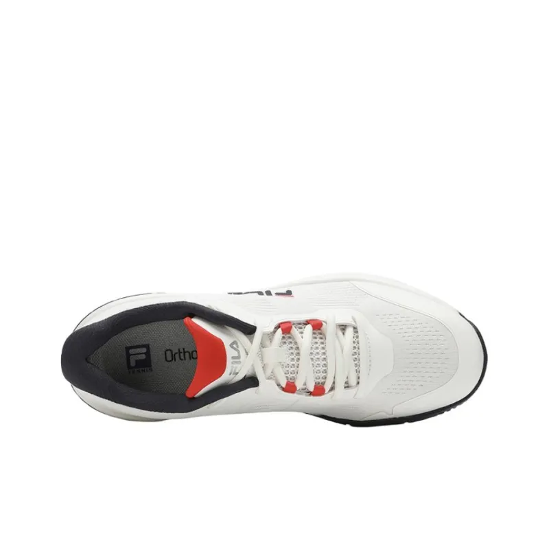 FILA Court Abrasion Resistant Low Top Tennis Shoes Men's White-2
