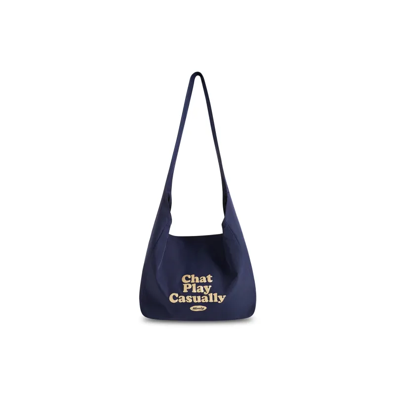 Mmlg Polyester Shoulder Bag Medium Size Unisex Beige Apricot/Red/Marine Blue-8