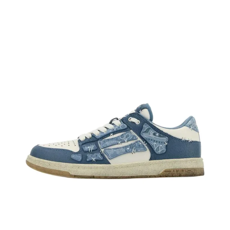 AMIRI Low Top Skateboard Shoes Men's Blue-0