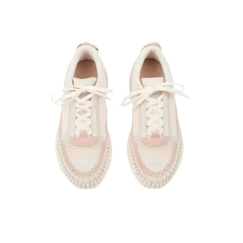 Chloe Nama Low Top Casual Shoes Women's Beige-4