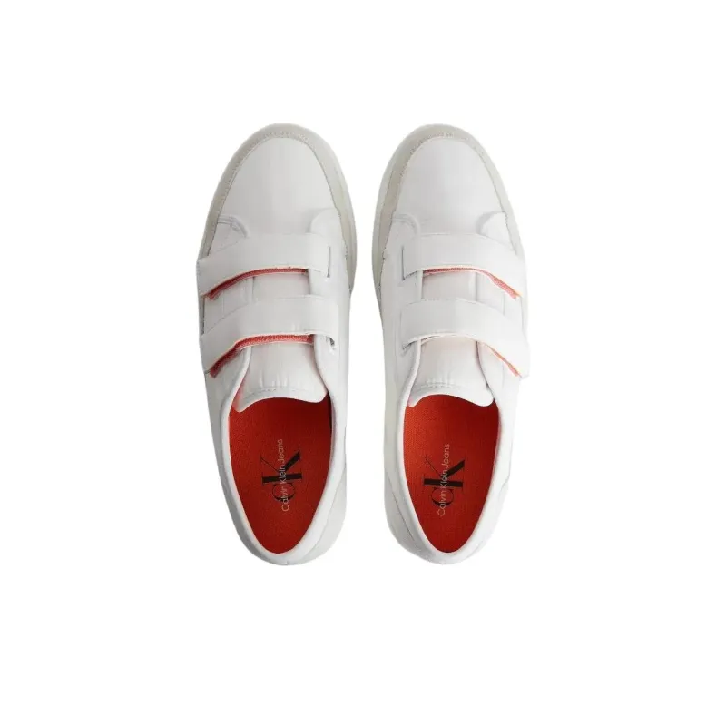 CKJ CALVIN KLEIN JEANS Low Top Skateboard Shoes Men's White-3