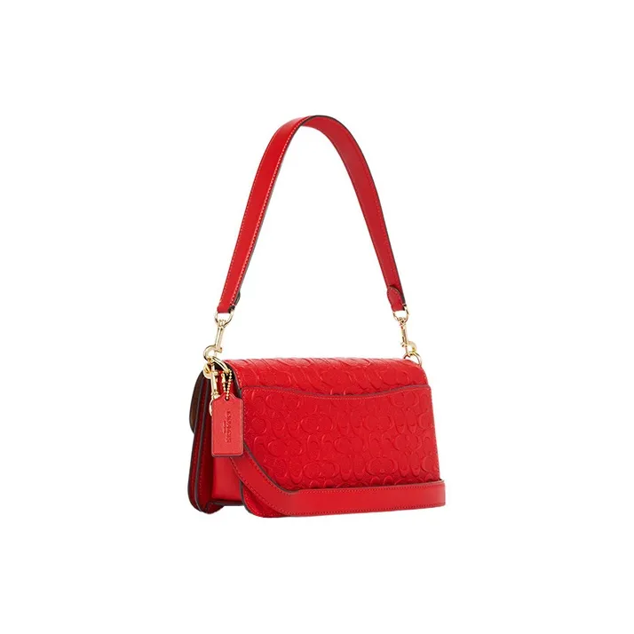 COACH Morgan Leather With Suede With Calfskin Shoulder Bag, Portable Crossbody Bag Women's Red-1