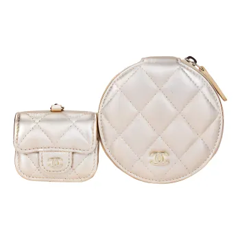 CHANEL Lambskin Combo Set Women's Gold