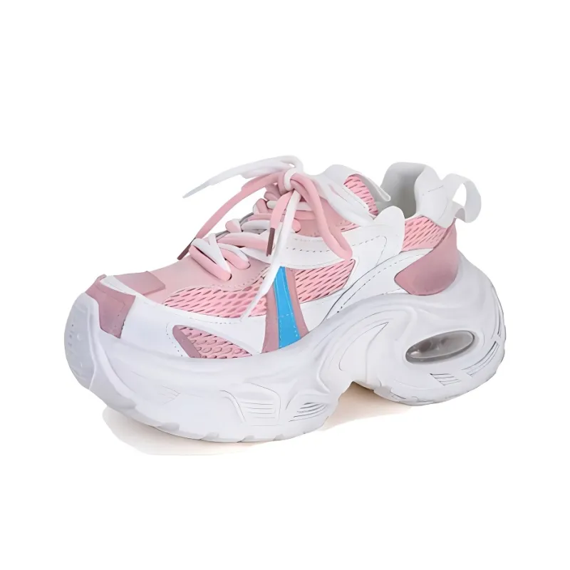 LIANGHUO Cushioning, Slip Resistant, Lightweight Low Top Chunky Sneakers Women's-0