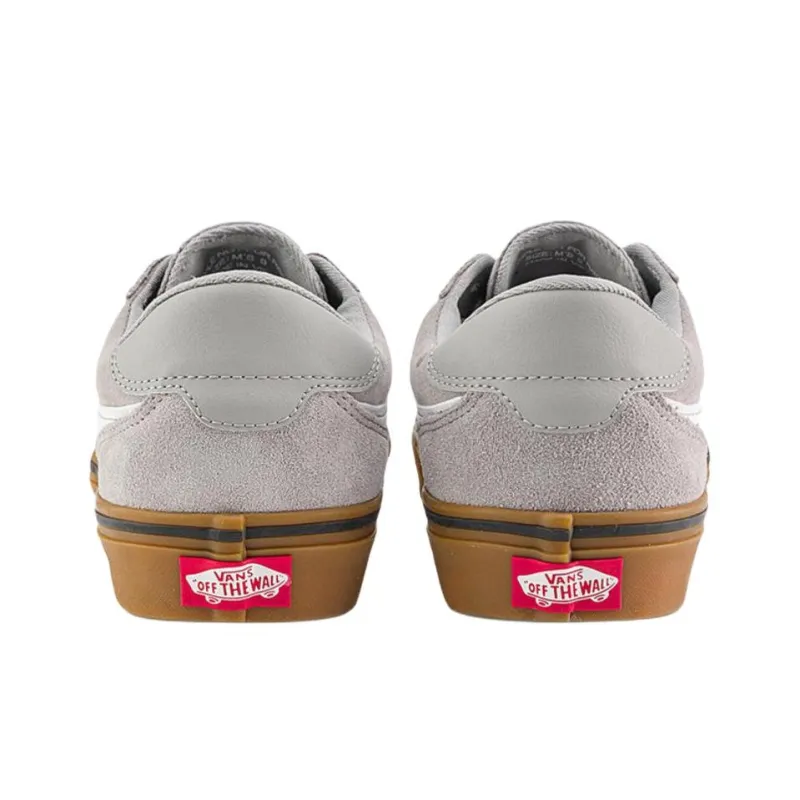 Vans Brooklyn LS Abrasion Resistant Low Top Skateboard Shoes Men's Gray-3