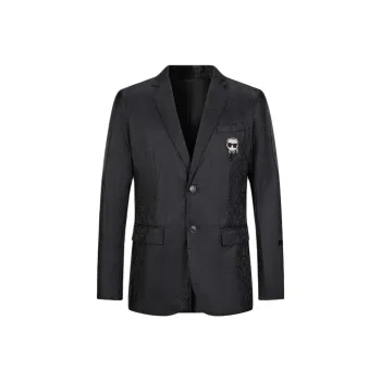 KARL LAGERFELD Business Suit Coat Men's Black