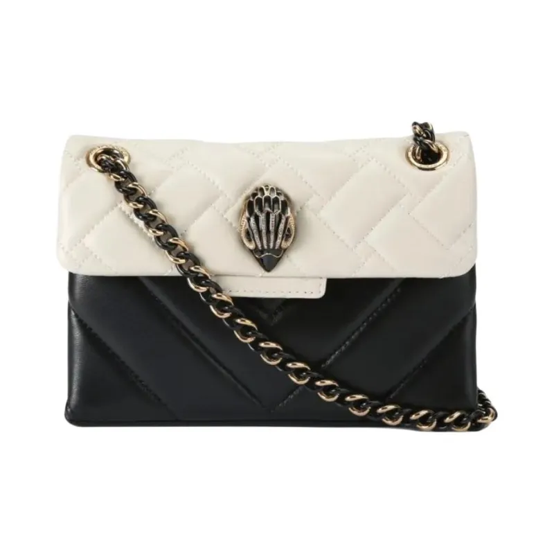 Kurt Geiger London Cow Leather Shoulder Bag Mini Women's White & Black-0