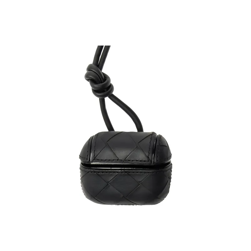 Bottega Veneta Nappa Leather Earphone Case Unisex Black-2