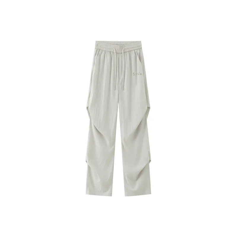 SOIE Casual Pants Unisex Gray White-1