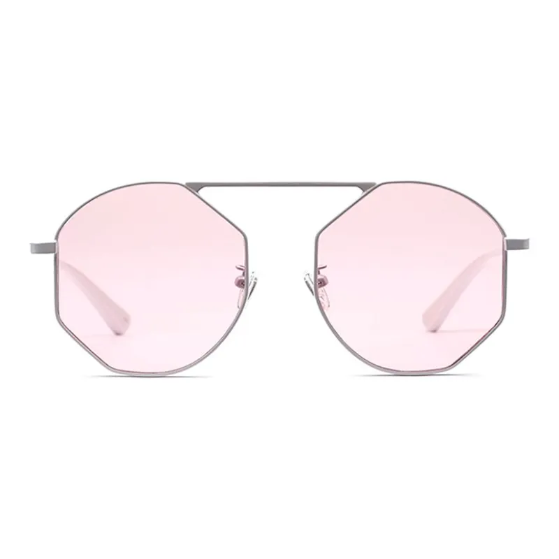 McQ Alexander McQueen Metal Aviator Sunglasses Unisex Silver-0