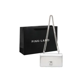 PINK·LAND PU Shoulder Bag Small Size Large Size Women's Silver/Khaki/Black