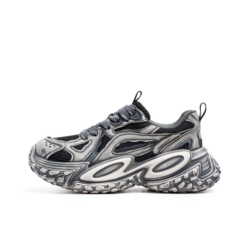 Colorful Creations Slip Resistant, Abrasion Resistant, Breathable, Lightweight Low Top Chunky Sneakers Men's-5