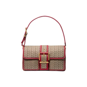 MICHAEL KORS Colby Polyester Handbag, Shoulder Bag Medium Size Women's Dark Red