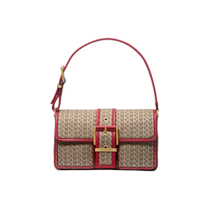MICHAEL KORS Colby Polyester Handbag, Shoulder Bag Medium Size Women's Dark Red-0