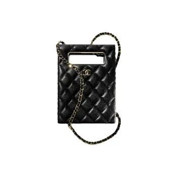 CHANEL Grain Embossed Lambskin Shoulder Bag, Crossbody Bag Women's Black